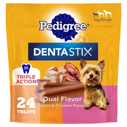 DENTASTIX Toy & Small Dog Dental Treats, Dual Flavor image