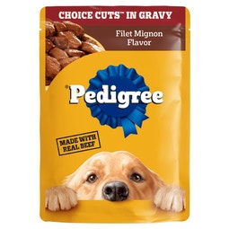 CHOICE CUTS IN GRAVY Adult Wet Dog Food Pouch, Filet Mignon image