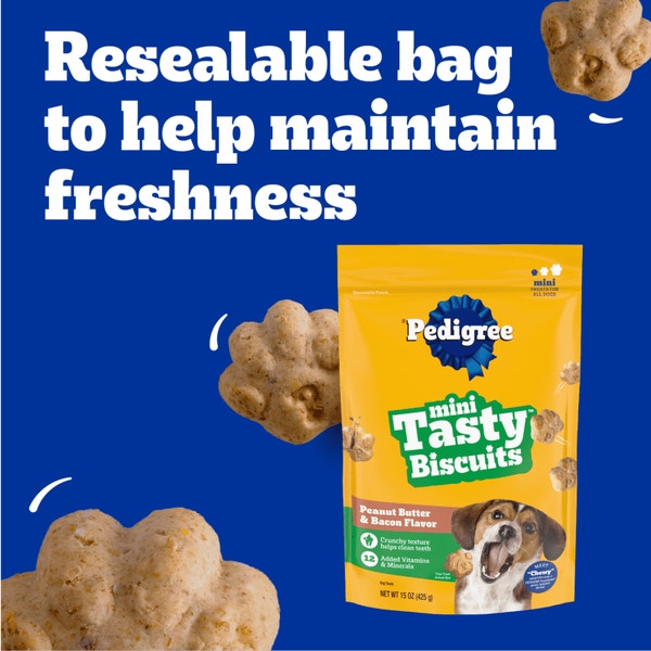 TASTY BISCUITS Mini Dog Treats, Peanut Butter & Bacon asset 3