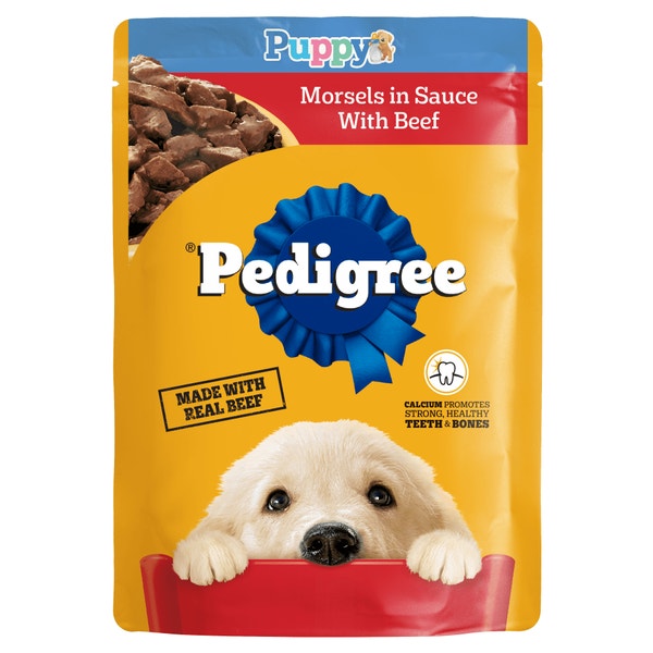 Puppy Wet Dog Food Pouch, Beef asset 1