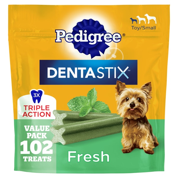 DENTASTIX Toy & Small Dog Dental Treats, Fresh asset 1