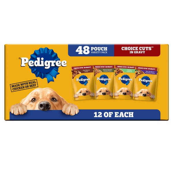 CHOICE CUTS IN GRAVY Adult Wet Dog Food Pouches, 48 Count Variety Pack asset 1