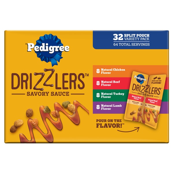 DRIZZLERS Wet Dog Savory Sauce, 32 Count Variety Pack asset 1