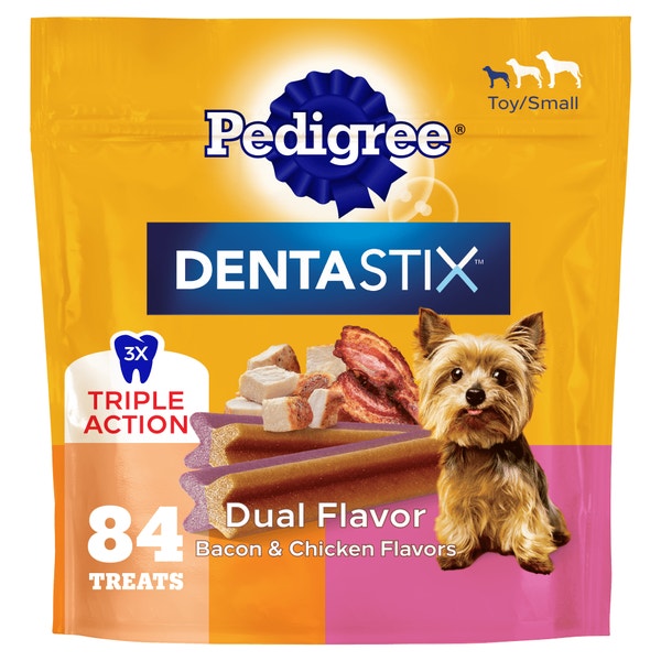 DENTASTIX Toy & Small Dog Dental Treats, Dual Flavor asset 1