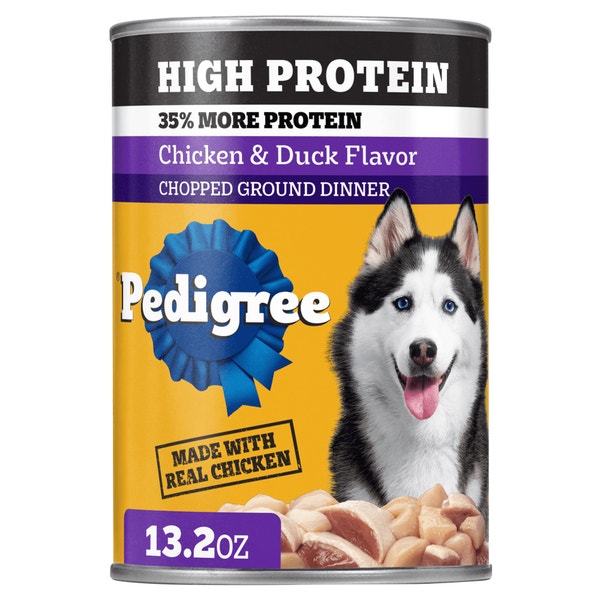High Protein Chopped Ground Dinner Wet Dog Food Can, Chicken & Duck asset 1