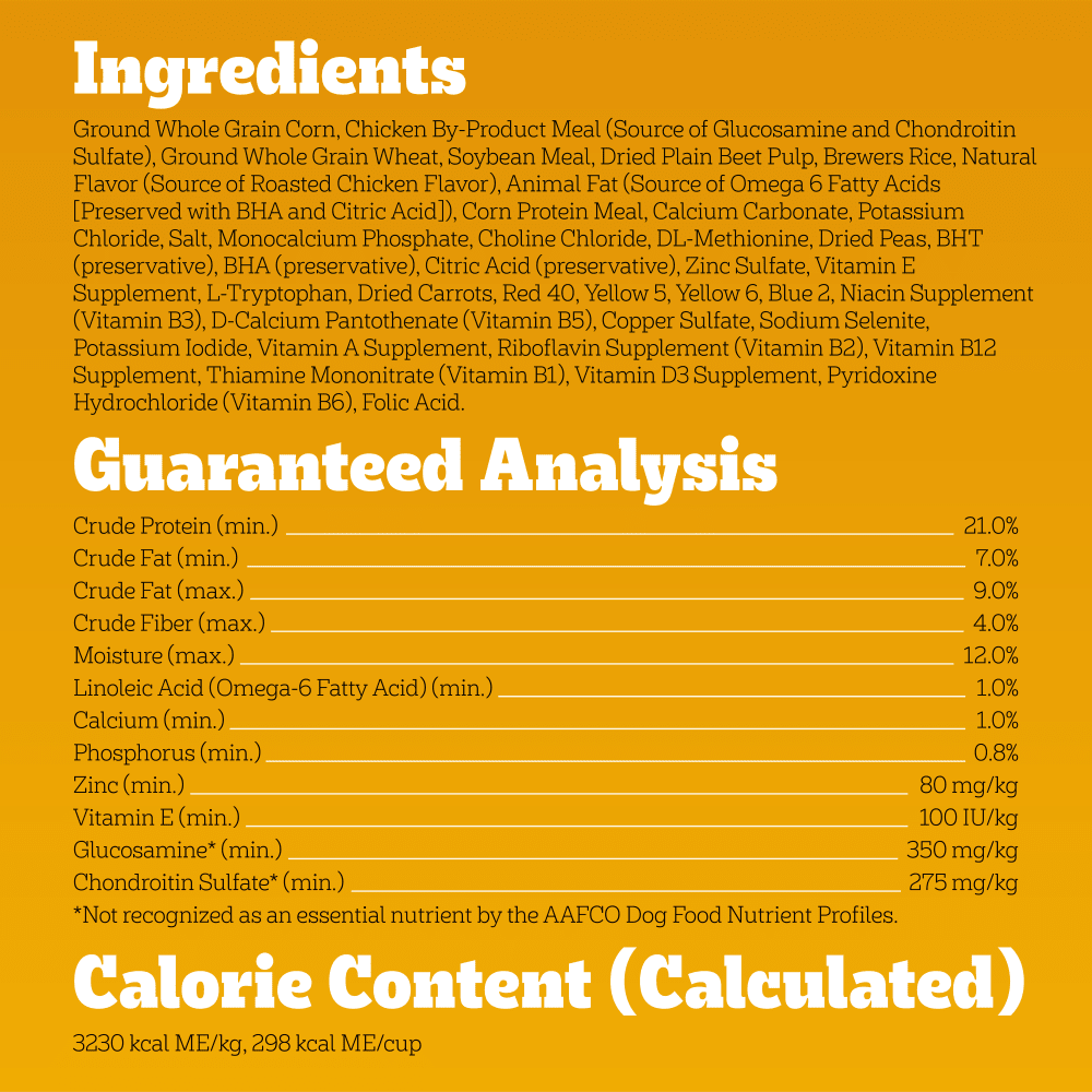 Healthy Weight Adult Dry Dog Food, Roasted Chicken and Vegetable guaranteed analysis image