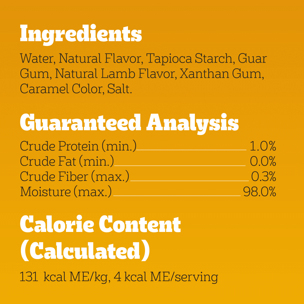DRIZZLERS Wet Dog Savory Sauce, Natural Lamb guaranteed analysis image