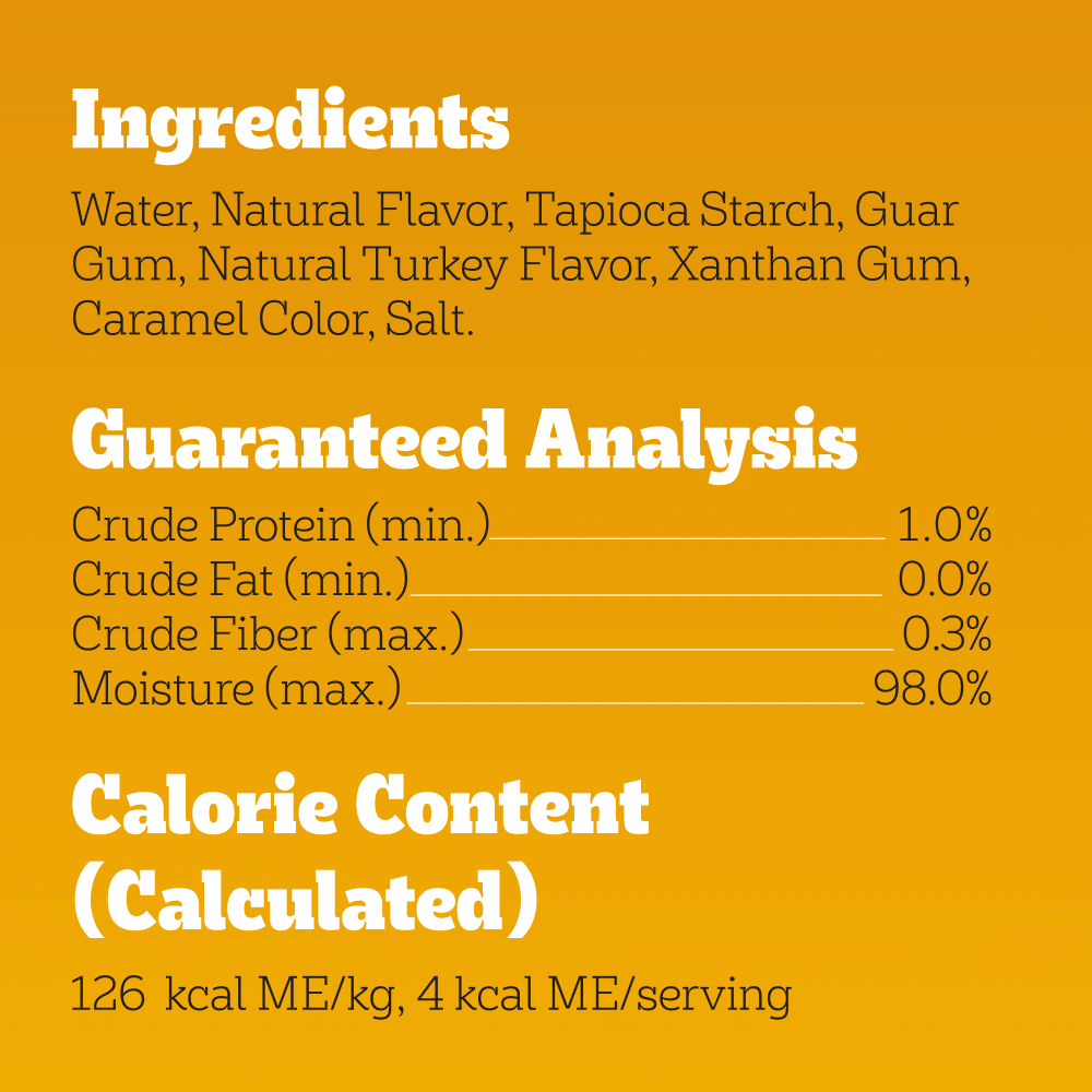 DRIZZLERS Wet Dog Savory Sauce, Natural Turkey guaranteed analysis image