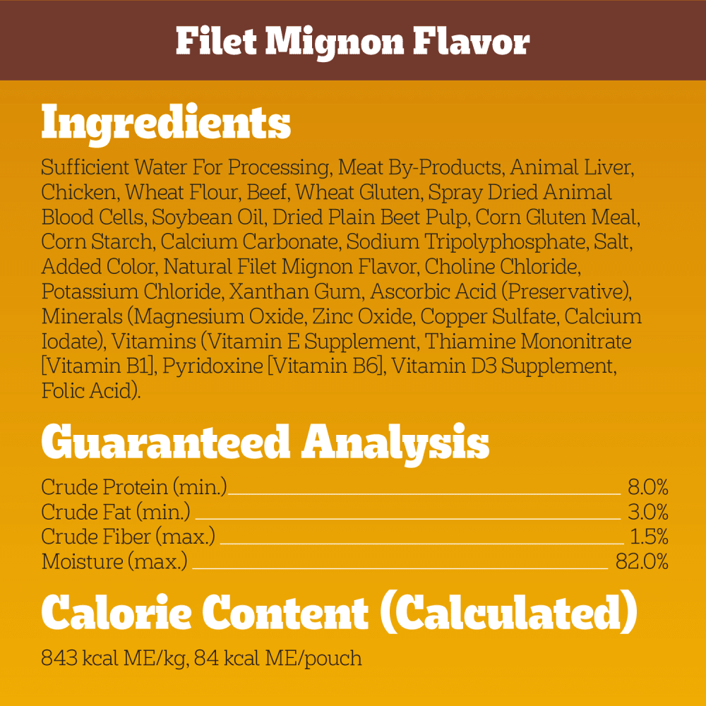 CHOICE CUTS IN GRAVY Adult Wet Dog Food Pouches, Beef Variety Pack guaranteed analysis image