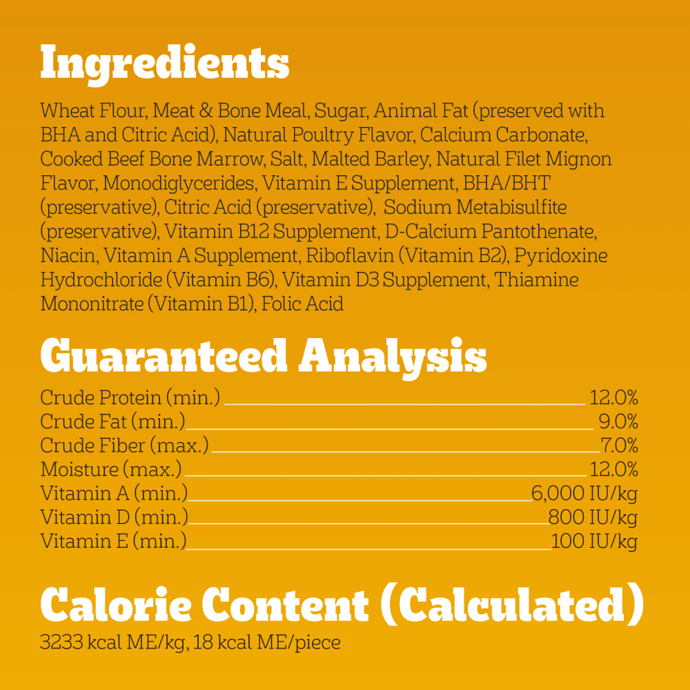 MARROBONE Toy & Small Dog Treats, Real Beef Flavor guaranteed analysis image