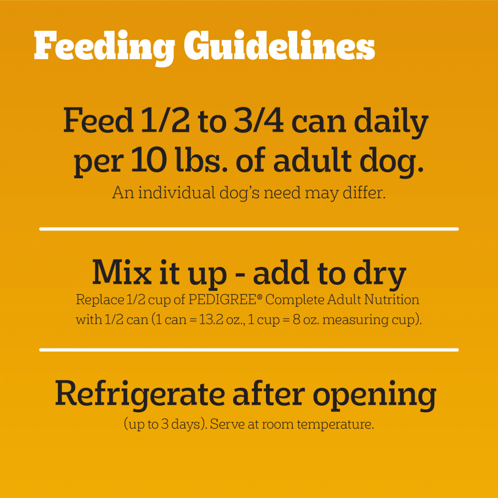CHOICE CUTS IN GRAVY Adult Wet Dog Food Cans, Country Stew and Chicken & Rice feeding guidelines image